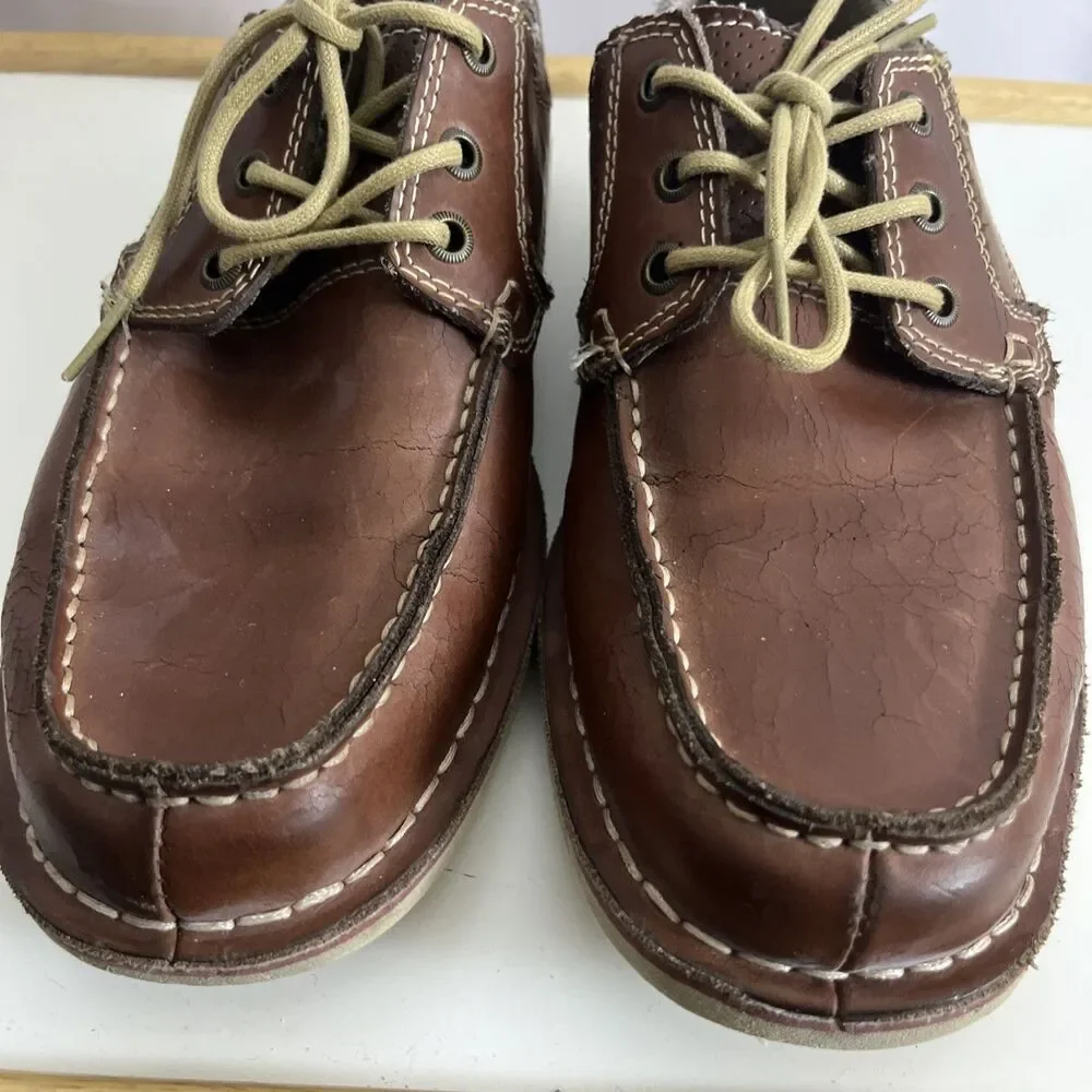 Sketchers Boat Men’s Shoes Size 7.5 Brown Y2K Grandpa Casual Slip On
